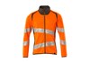 Sweatshirt mit Reißverschluss, modern Fit hi-vis orange/dunkelanthrazit XL